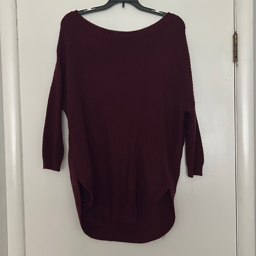 Maroon colored sweater
